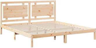 vidaXL Extra Long Bed Frame without Mattress 200x210 cm Solid Wood vidaXL