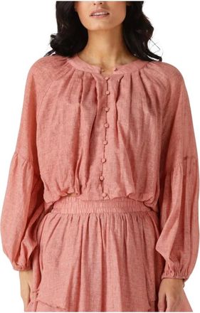 Amaya Amsterdam Trissy Blouse - Dames - Blouses & Shirts - Roze - Maat: L Katoen