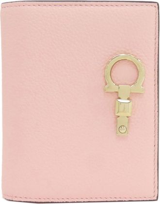 Ferragamo Gancini Pink Leather Wallet (Bi-Fold) (Pre-Owned)
