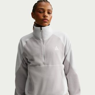 Nike Womens Nike ACG Wolf Tree 1/2-Zip Top in Grey | HJ0237-009