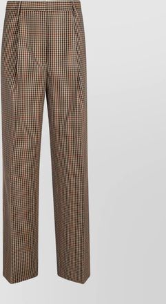 Dries Van Noten 9048 checked wide leg trousers
