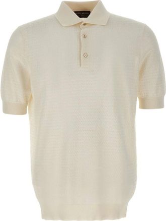 FILIPPO DE LAURENTIIS Tops, Heren, Wit, L, Katoen, Polo Shirt