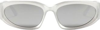Fifth and Ninth Shea 59mm Polarized Gradient Oval Sunglasses in Silver/Silver at Nordstrom
