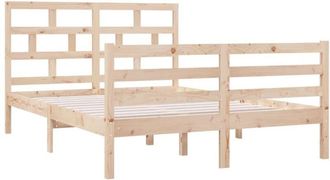vidaXL Estructura Cama Doble Peque&ntilde;a Madera Maciza 135x190 Cm Vidaxl
