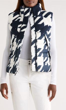 Helly Hansen Bliss Hybrid 600 Fill Power Down Vest in Navy Houndstooth at Nordstrom, Size X-Small