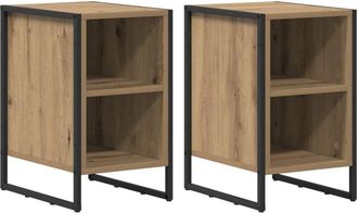 vidaXL Bedside Table 2 pcs Artisian Oak 39.5 x 30 x 50 cm vidaXL