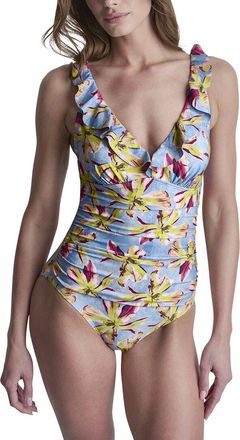 DKNY Dkny Ruffle Plunge Swimsuit