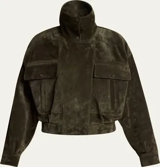 Saint Laurent Suede Utility Jacket