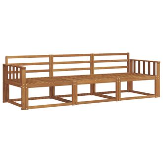 vidaXL Conjunto De Sof&aacute;s De Exterior 3 Pcs Natural Vidaxl