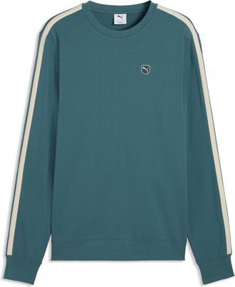 Puma Langarmshirt PUMA ESS ELEVATED CREW TR, Herren, Gr. XXL, emerald ice, Sweatware, Obermaterial: 100% Baumwolle, unifarben, regular fit normal, Rundhals