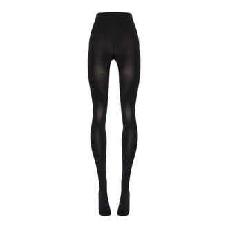 Wolford Velvet 66 Leg Support Tights - Dames - Pantys - Zwart - L - Katoen - Ondergoed