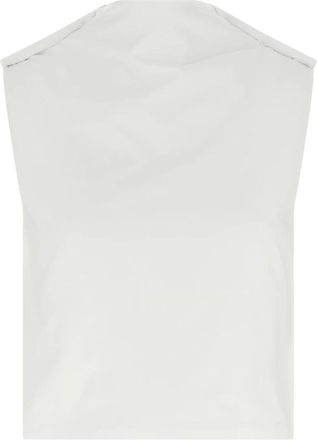 ARMARIUM Glenda Melange Katoen Jersey Top - Dames - Tops zonder mouwen - Wit - S - Katoen - Tops