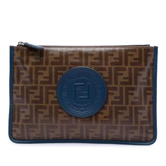 Fendi Pre-owned Fendi Zucca Coated Canvas Clutch Unisex R1MU0MAMUQFOMOU3