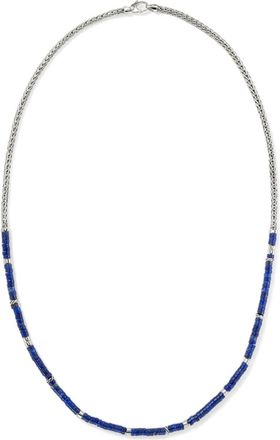 John Hardy sterling silver lapis lazuli heishi necklace - men - Lapis Lazuli/Sterling Silver - 60 - Blue