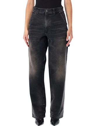 Haikure Black Tapered High Rise Jeans
