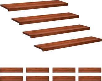 vidaXL Alfombras Para Escalones 12 Uds. 110 X 25 X 2 Cm Marr&oacute;n Vidaxl