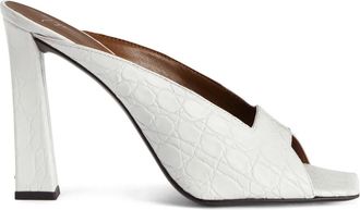 Giuseppe Zanotti Mules in pelle - Bianco