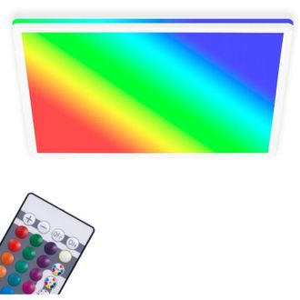Briloner Pannello LED dimmerabile Telecomando RGB Ultrapiatto 15W bianco Plastica Briloner