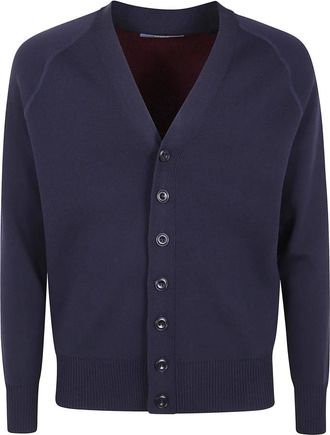 People of Shibuya Shine Cardigan met Gokiburi-stijl - Heren - Vesten - Blauw - S - Truien & Vesten