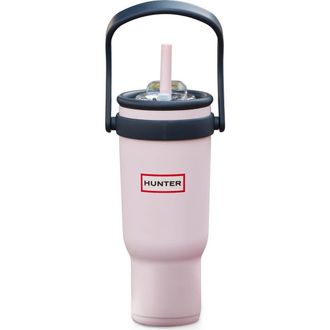 Hunter SwiftSip Hydration Stainless Steel Screw Top Tumbler with Flip Carry Handle in Barely Pink at Nordstrom