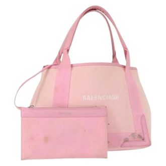Balenciaga Pre-owned Tote Bags, female, Pink, Size: ONE SIZE Pre-owned Canvas Tote Bag