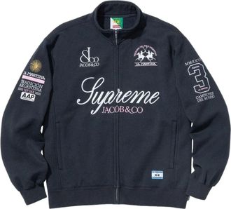 SUPREME x La Martina SS26 Zip Up Sweatshirt Navy SUP-SS26-318-NVY