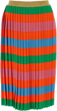 Gucci Girls' hot Pleated Skirt in Fuchsia with Rainbow Waist