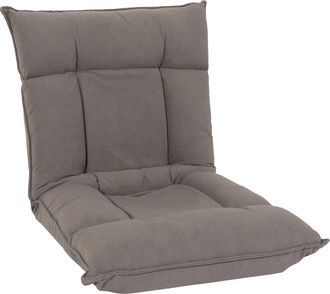 Hhg Sill&oacute;n De Suelo Hhg 909, Sill&oacute;n Reclinable Coj&iacute;n De Suelo Sof&aacute; Plegable 6 Posiciones Reclinable, Estructura Robusta Terciopelo, Gris Oscuro