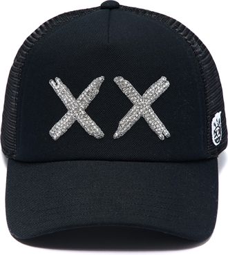 Cult of Individuality WHITE CRYSTALS MESH TRUCKER HAT XX LOGO