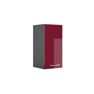 Vicco Armario Colgante R-line, Rojo Burdeos Alto Brillo, 30 Cm