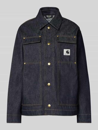 Carhartt Work in Progress Regular Fit Jeansjacke mit Logo-Patch Modell Arctic in Dunkelblau, Größe XS
