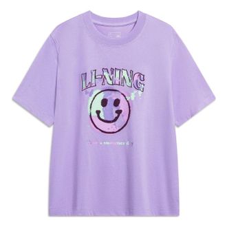 Li-Ning (WMNS) Li-Ning Have A Summer Day Graphic T-shirt Purple AHST192-1