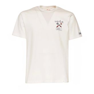 MC2 Saint Barth T-Shirts, male, White, Size: XL Short-sleeve Crew Neck T-shirt