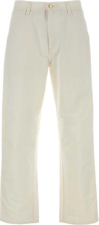 Carhartt Work in Progress Carhartt Wip White Cotton Single Knee Pant