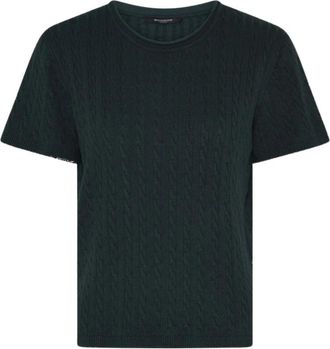 Bruuns Bazaar Anemone Glenda Knit - Dames - Ronde hals truien - Groen - S - Katoen - Truien & Vesten