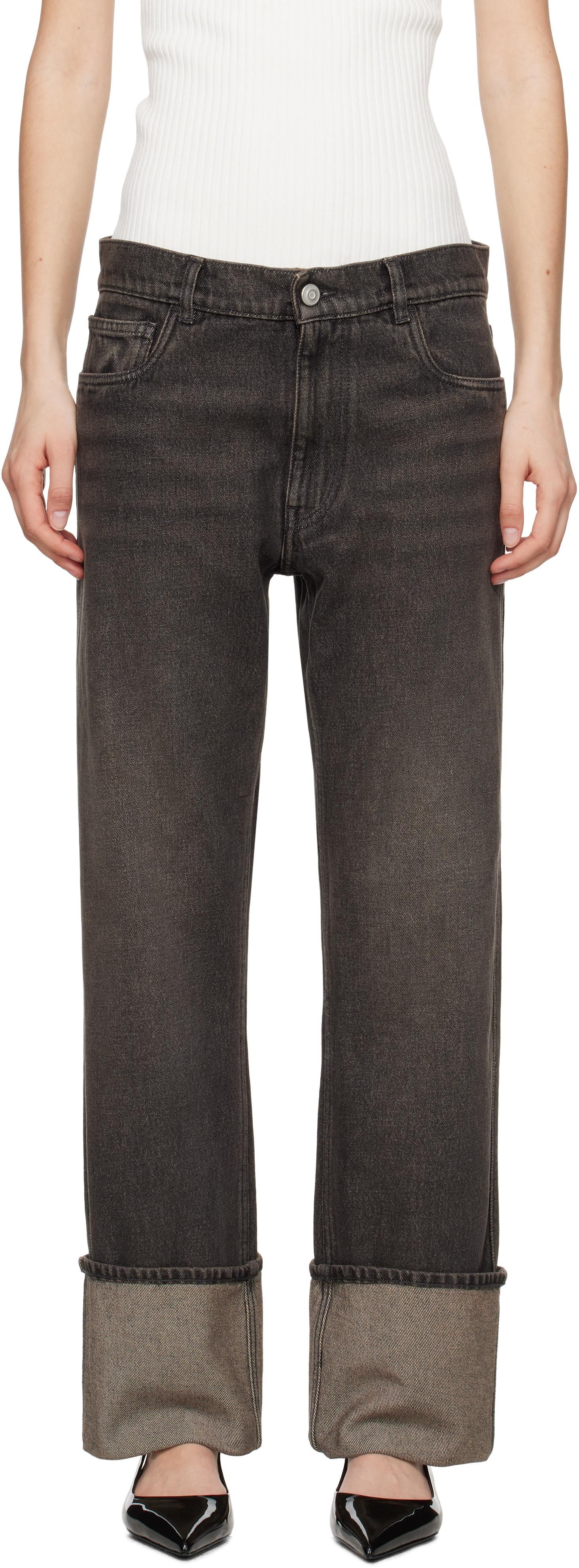 【完売必至】SELF PORTRAIT ブラック フレアジーンズ Black Flared Jeans – self-portrait-EU