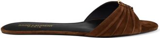 Saint Laurent Sliders, female, Brown, Size: 6 US Babylone Flat Sandals