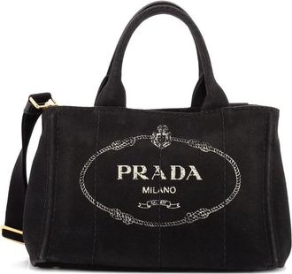 Prada Canapa Convertible Canvas Mini tote bag - Nero
