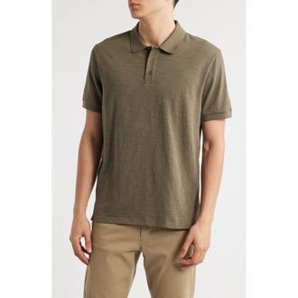 Vince Cotton Slub Jersey Polo in Dark Artichoke at Nordstrom Rack, Size Large