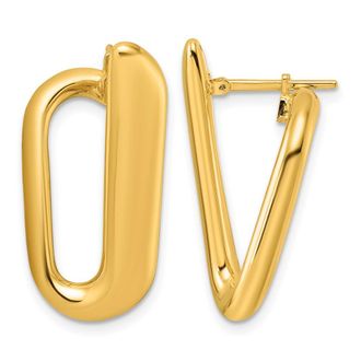 Diamond2Deal 14K Yellow Gold Round Hoop Earrings 28.7 mm