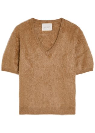Lisa Yang Lovisa Brushed Cashmere top - Tan - 2 (UK 12-14 / M-L)