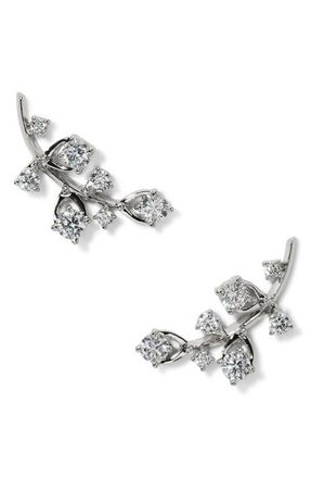 Nadri Adorn Cubic Zirconia Ear Climbers in Rhodium at Nordstrom