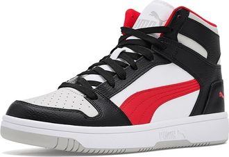 Puma Rebound Layup Rcl Mid Shoes Mens Shoes Puma Black/For All Time Red/Cool Light Gray : 11.5 D - Medium, Faux Leather