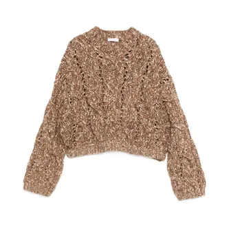 Brunello Cucinelli Dames, Truien, Bruin, Maat: S