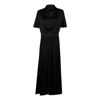 Stenstr&ouml;ms Elegante Zwarte Zijden Jurk - Dames - Maxi kleedjes - Zwart - XS - Spandex - Kleedjes