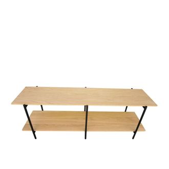 Decoclico Mueble TV de roble y patas de metal negro mate