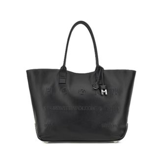 Hogan Structured Embossed Lettering Tote Bag