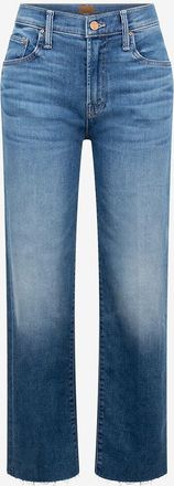 Mother Jeans mit geradem Bein aus Baumwolle The Mid Rise Rambler Zip Ankle Fray