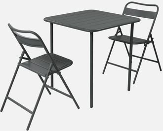 Sweeek Mesa De Jard&iacute;n De Metal Con 2 Asientos