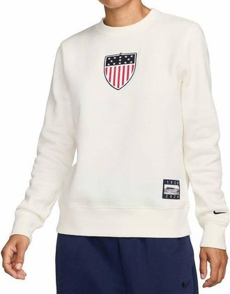 Nike Womens Team Usa Phoenix Pullover Sweatshirt In White